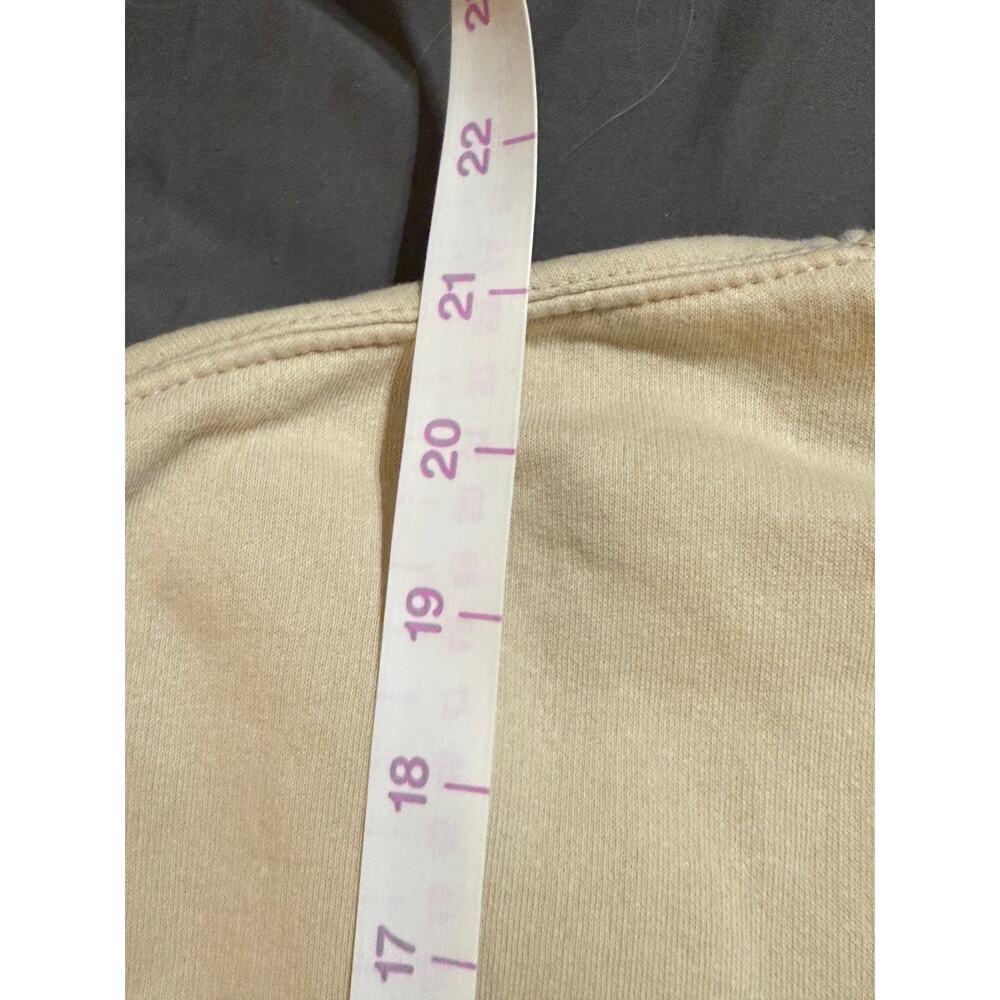 Pull & Bear Size XL Beige Tan Cropped Long Sleeve Crew Neck Sweatshirt Women - Picture 5 of 5